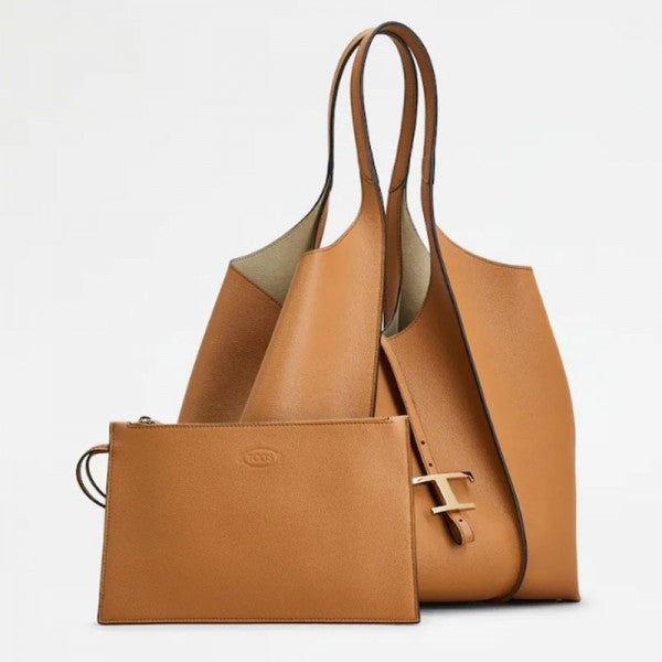 Timeless Premium Quality Leather Bag With Extra Pouch & OG Magnetic Box With Dust Bag (Tan - 446)