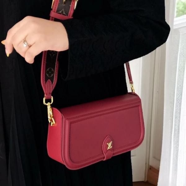Canta Officer Pochette Bag With OG Box & Dust Bag & Shoulder Strap (Red - 1020)