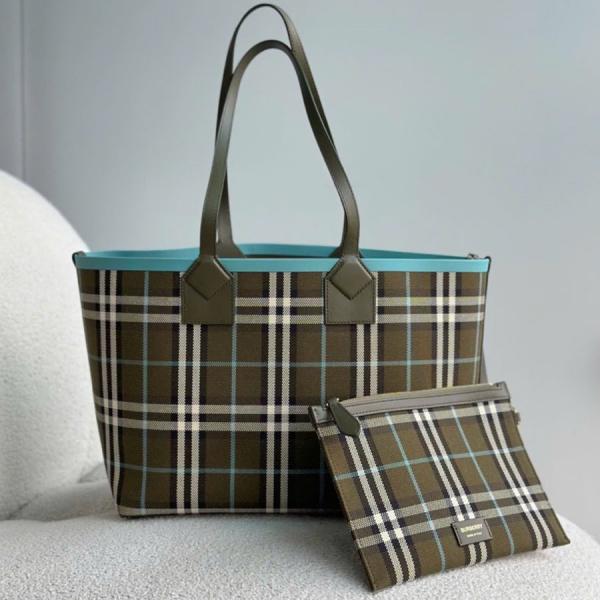 London Tote Bag With Detachable Pouch & Dust Bag (Green - 1156)