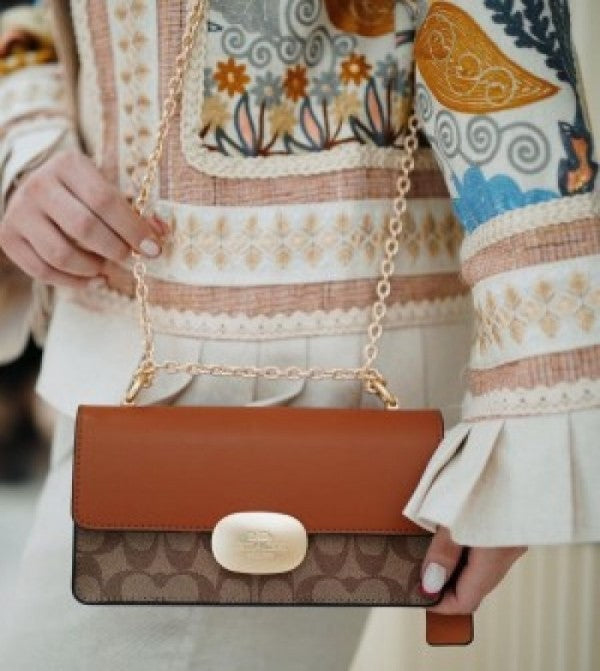 Eliza Premium Crossbody Sling Bag With OG Magnetic Gift Box & Dust Bag (Tan Brown - 916)