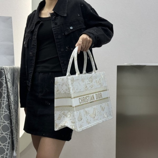 Book Tote Premium Oblique With OG Box & Dust Bag & Scarf (Butterfly - 824)