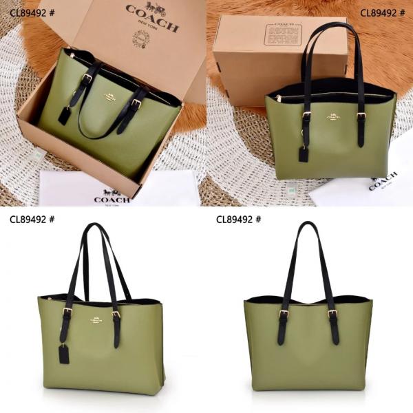 Mollie Premium Leather Tote Bag With OG Box & Dust Bag (Green 1200)