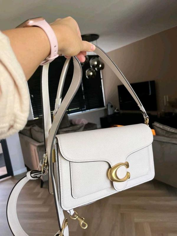 Tabby 26 Exclusive Quality Shoulder Bag With OG Box & Dust Bag & 2 Belts (White - 1204)
