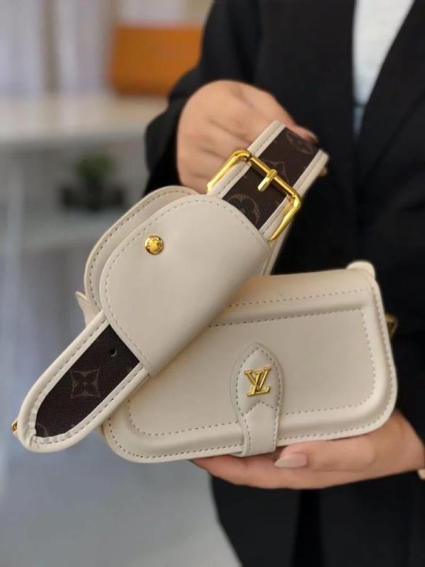 Canta Officer Pochette Bag With OG Box & Dust Bag & Shoulder Strap (White - 1022)