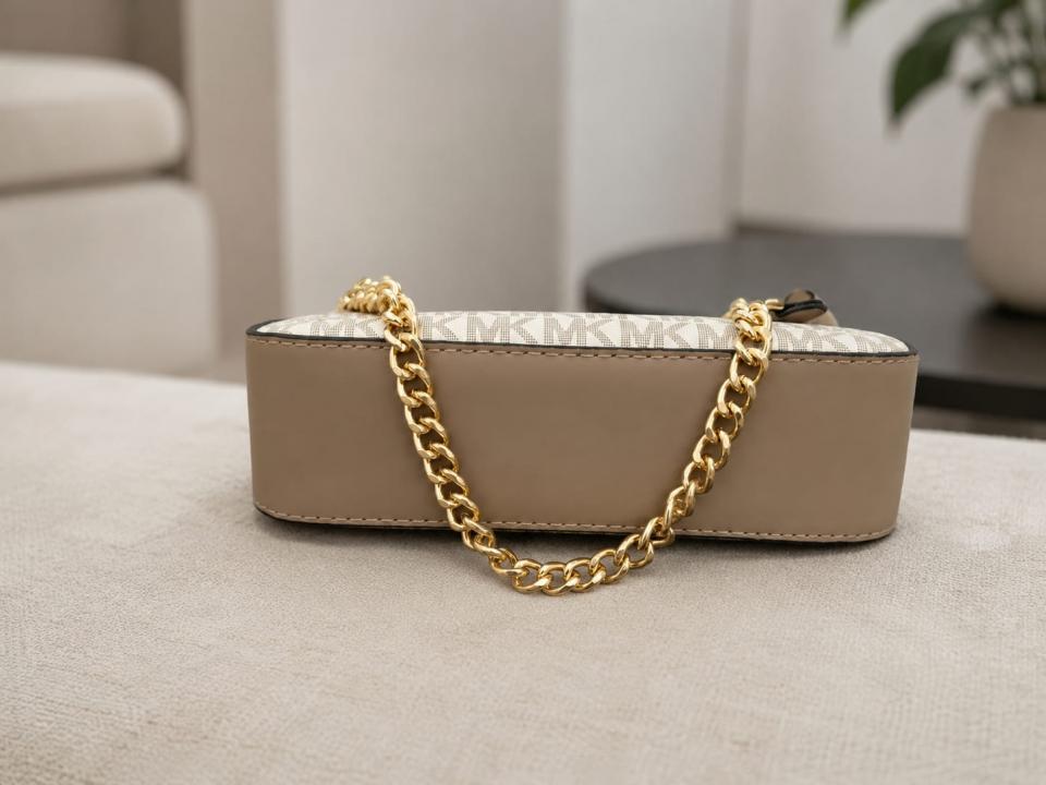 MD Chain Pouchette Bag With Dust Bag (Apricot - 1218)