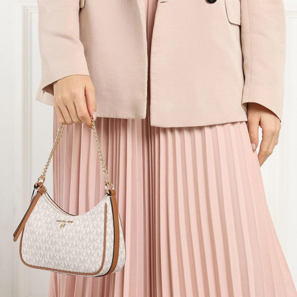 Jet Set Charm Shoulder Bag With OG Box & Dust Bag (White - 414)