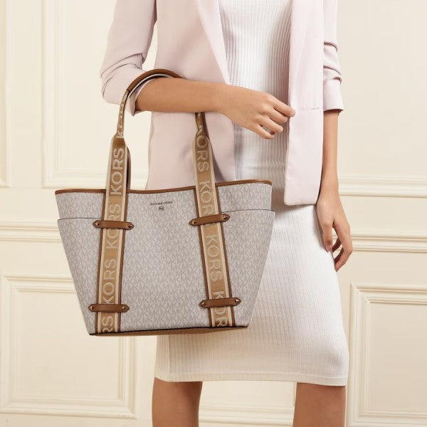 Maeve Tote Bag With Dust Bag & Sling Belt (White - 184)
