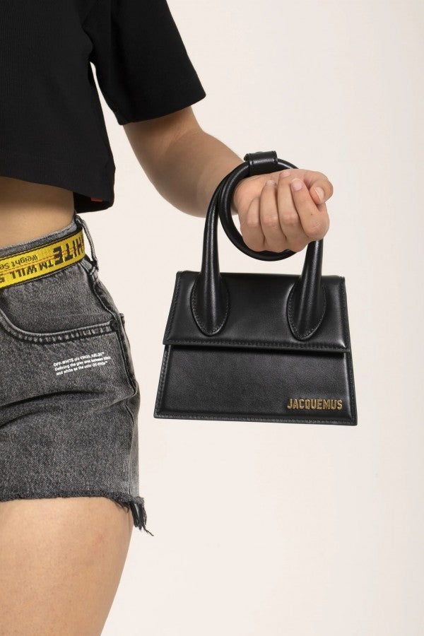 Le Chiquito Noeud Bag With OG Box Dust Bag & Extra Sling Belt (Black - 135)