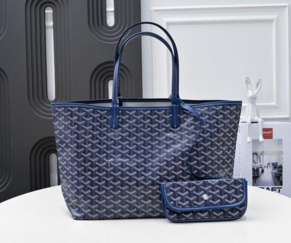 Saint Premium Tote Bag With Extra Pouch & Dust Bag (Navy - 1194)