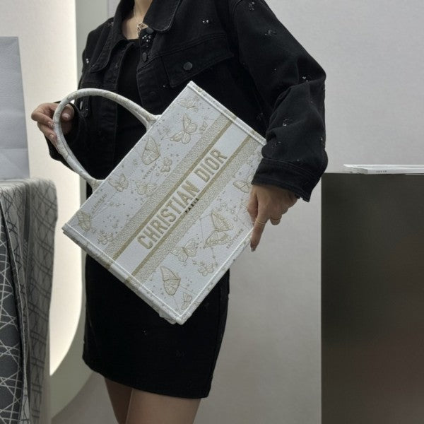 Book Tote Premium Oblique With OG Box & Dust Bag & Scarf (Butterfly - 824)