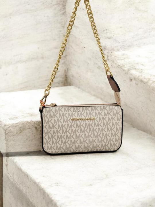 MD Chain Pouchette Bag With Dust Bag (Apricot - 1218)