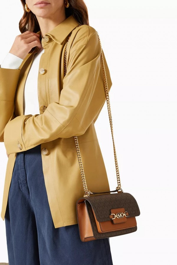 MK Heather Shoulder Bag With OG Box & Dust Bag (Brown - 176)