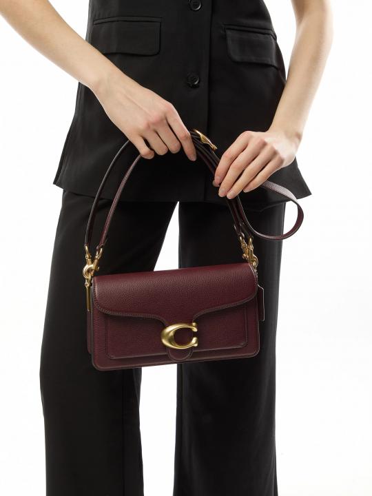 Tabby 26 Exclusive Quality Shoulder Bag With OG Box & Dust Bag & 2 Belts (Wine 1205)