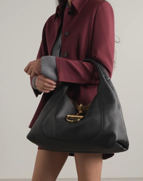 GG Softbit Maxi Tote Bag With Dust Bag & Extra Pouch (Black - 1148)