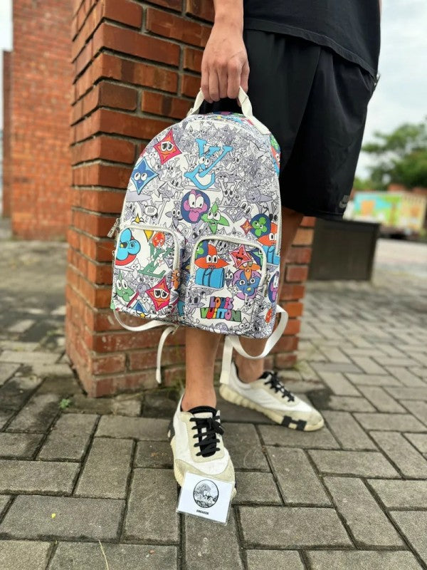 Character Premium Unisex Backpack With Dust Bag (White - 679)