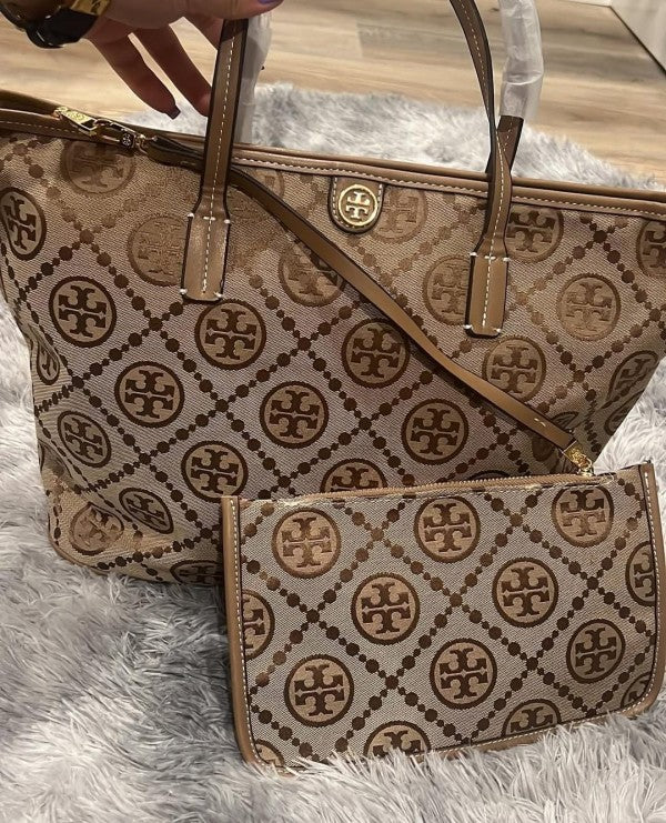 Monogram Tote With OG Box & Dust Bag & Extra Pouch (Brown - 634)