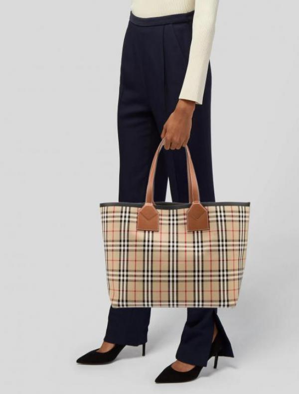 London Tote Bag With Detachable Pouch & Dust Bag (Brown - 1155)