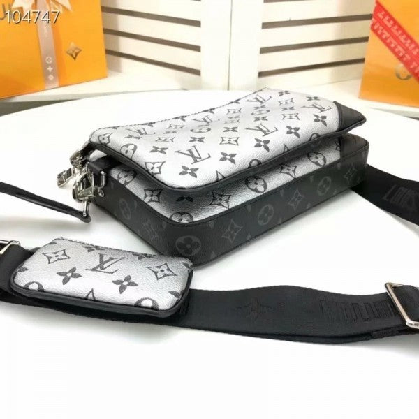 Virgil Abloh Trio Messenger Multi Crossbody Bag With OG Box & Dust Bag (White - 580)