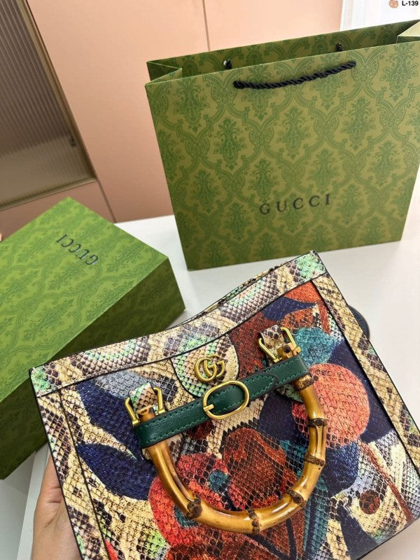 Diana Python Premium Tote Bag With OG Magnetic Box & Dust Bag (Python - 531)