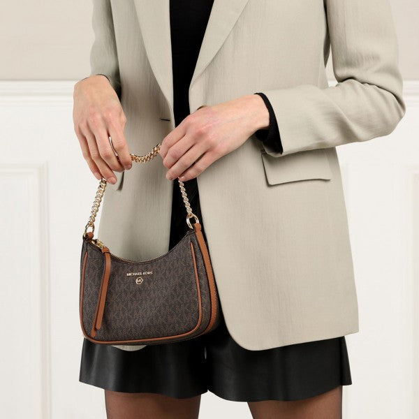 Jet Set Charm Shoulder Bag With OG Box & Dust Bag (Brown - 413)