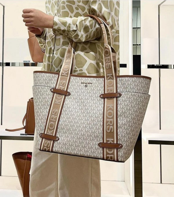 Maeve Tote Bag With Dust Bag & Sling Belt (White - 184)
