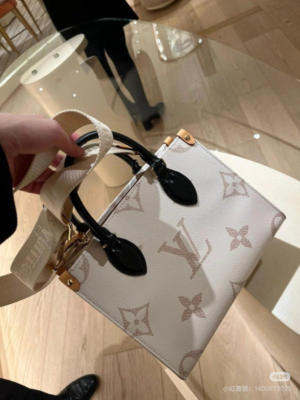 On The Go Premium Pochette With OG Magnetic Box & Dust Bag - Coin Pouch (White Cream - 966)
