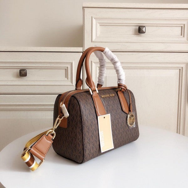 Boston Sling Hand Bag With Dust Bag & Shoulder Strap (Brown - 319)