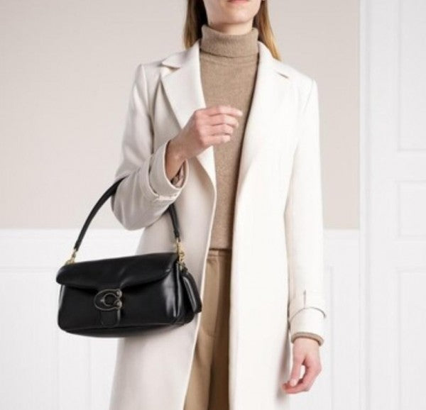 Pillow Tabby Shoulder Bag With OG Box & Dust Bag & Extra Shoulder Strap (Black - 225)