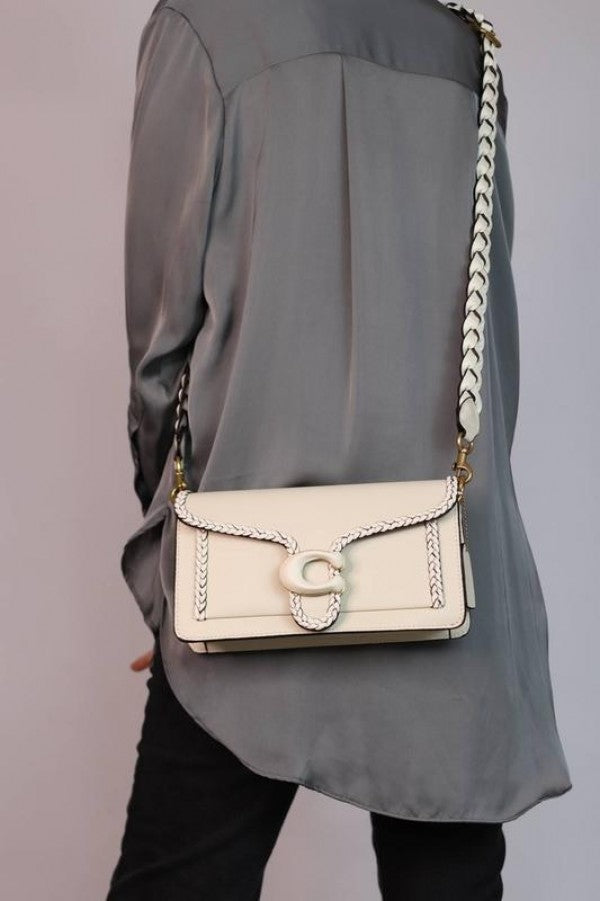 Tabby 26 Elite Quality Shoulder Bag With OG Double Magnetic Box & Dust Bag & 2 Belts (Off White - 664)