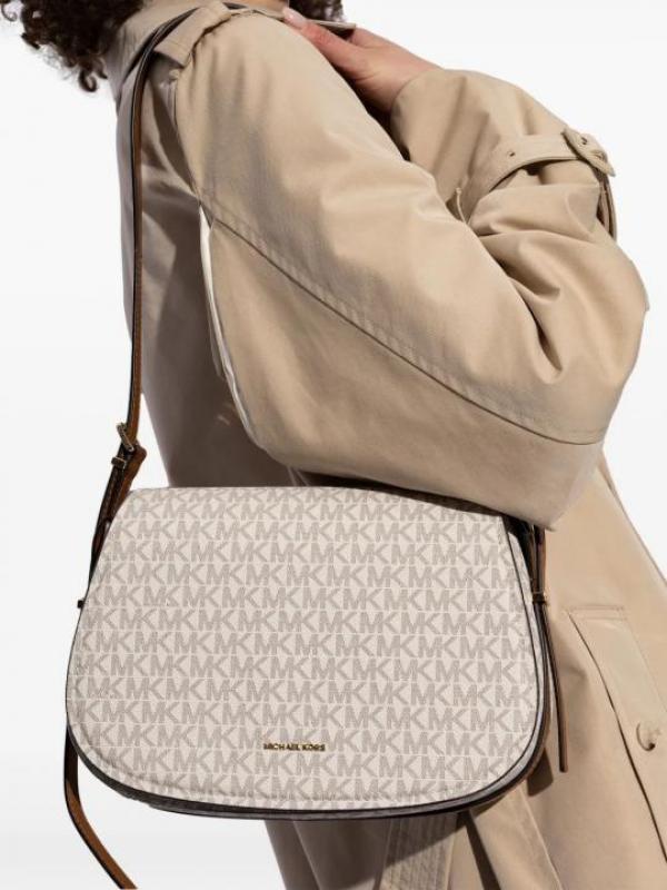 Lydia Signature Shoulder Bag With OG Box & Dust Bag (White - 1191)