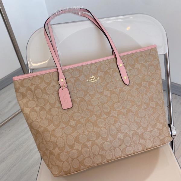 Signature City Tote Bag With OG Box & Dust Bag (Beige Pink - 1127)
