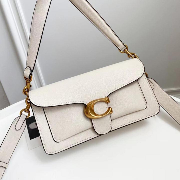 Tabby 26 Exclusive Quality Shoulder Bag With OG Box & Dust Bag & 2 Belts (White - 1204)