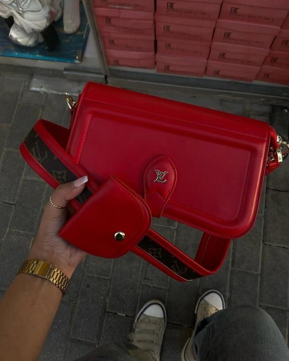 Canta Officer Pochette Bag With OG Box & Dust Bag & Shoulder Strap (Red - 1020)