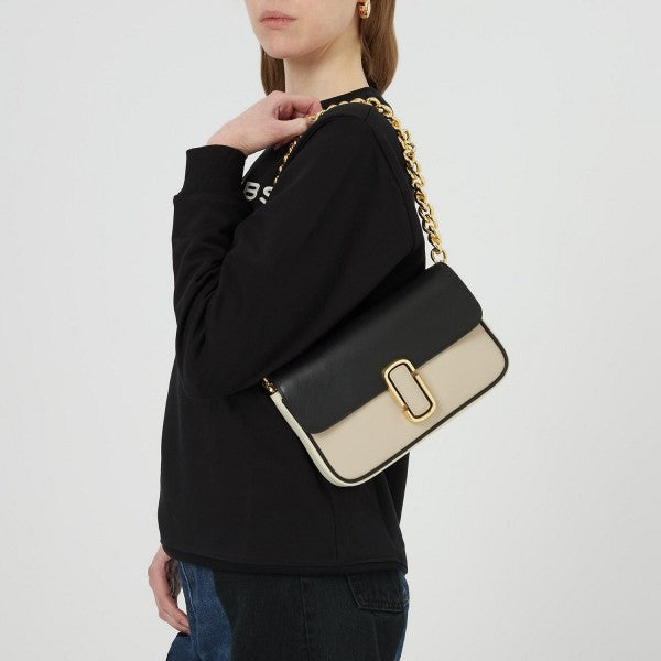 The J Shoulder Bag With OG Box & Dust Bag (Black White - 552)