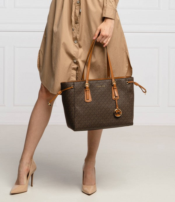 Voyager Premium Quality Tote Bag With Dust Bag (Brown - 1115)