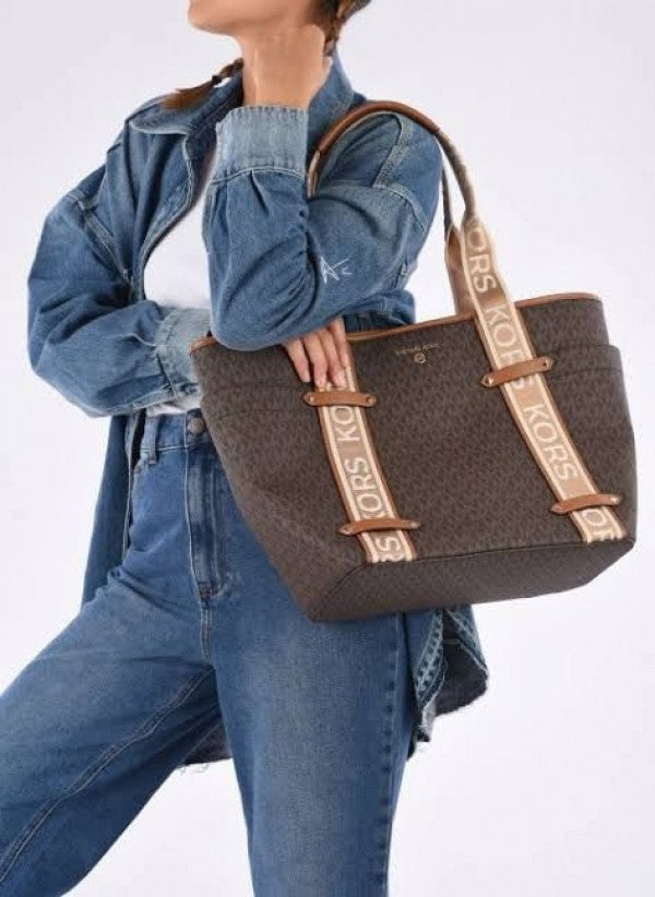 Maeve Tote Bag With Dust Bag & Sling Belt (Brown - 183)
