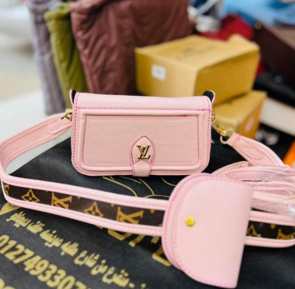 Canta Officer Pochette Bag With OG Box & Dust Bag & Shoulder Strap (Pink - 1023)
