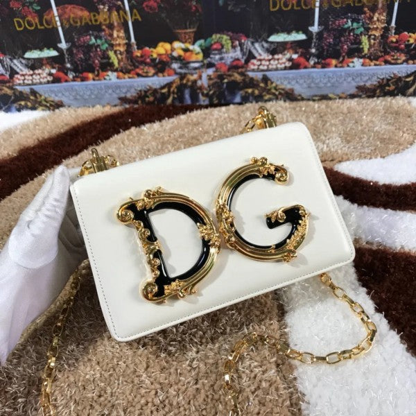 Nappa Leather Shoulder Bag WIth OG Box & Dust Bag (White - 989)