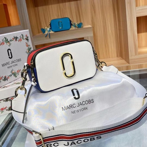 MJ Snapshot Crossbody Bag With 2 Belts OG Box & Dust Bag (White - 151)