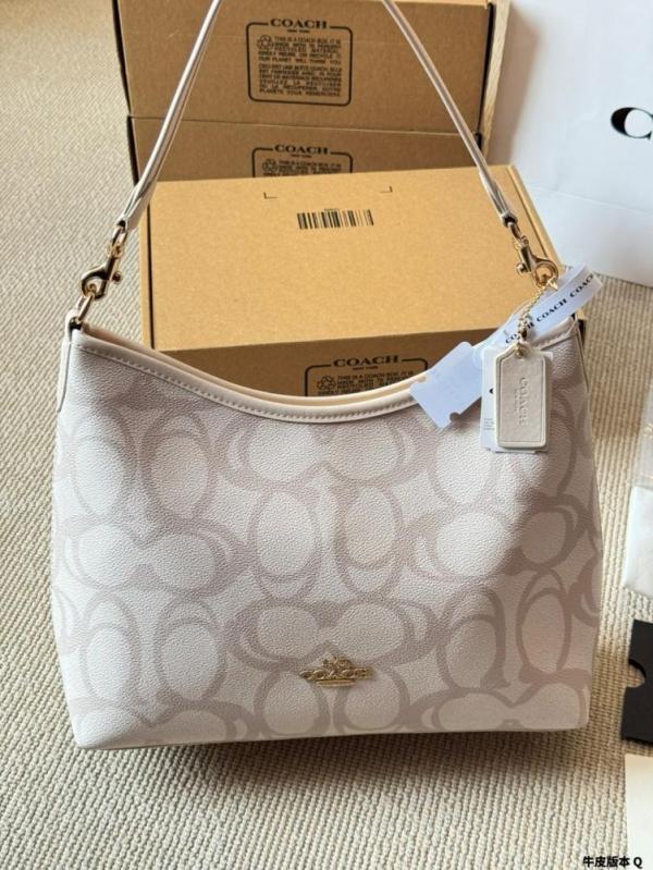 Laurel Premium Leather Shoulder Bag With OG Box & Dust Bag & Charm (Beige - 1206)