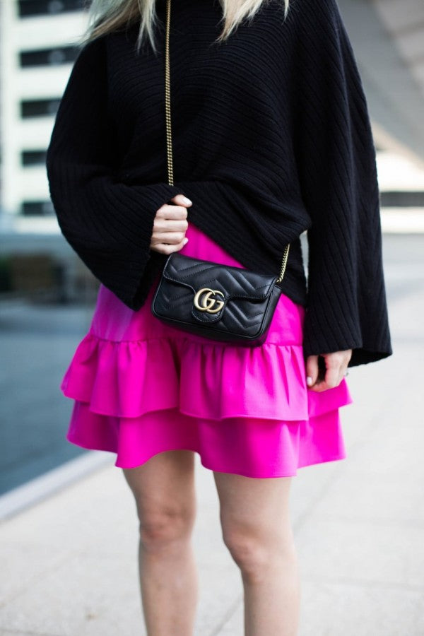 Marmont Mini Matelasse Shoulder Bag With OG Box & Dust Bag (Black - 906)