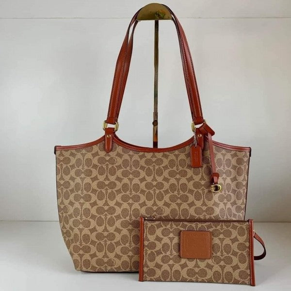 Day Tote With Removable Pouch & Dust Bag (Brown - 968)