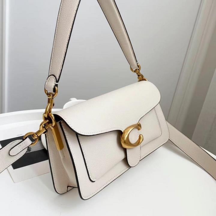 Tabby 26 Exclusive Quality Shoulder Bag With OG Box & Dust Bag & 2 Belts (White - 1204)