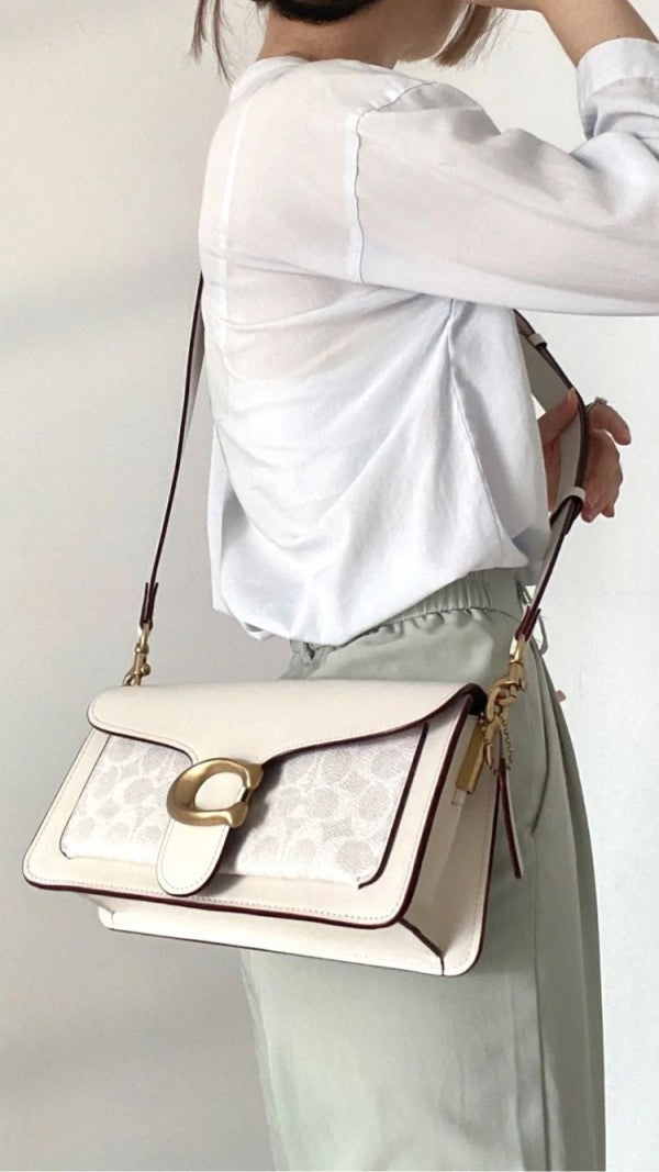 Tabby 26 Shoulder Bag With OG Box & Dust Bag (Printed White - 848)