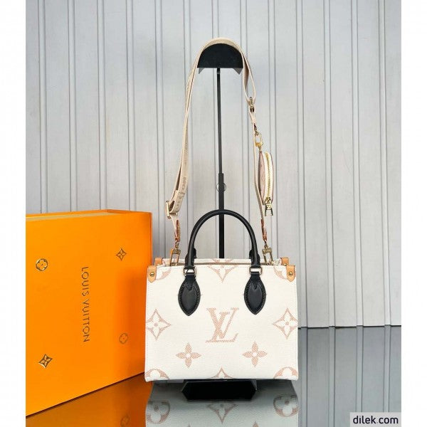On The Go Premium Pochette With OG Magnetic Box & Dust Bag - Coin Pouch (White Cream - 966)