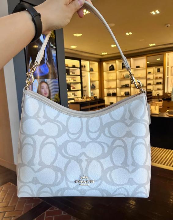 Laurel Premium Leather Shoulder Bag With OG Box & Dust Bag & Charm (Beige - 1206)