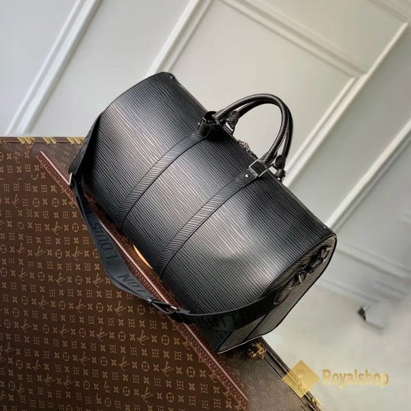 Keepall Bandoulire Premium Monogram Unisex Duffle Bag With Dust Bag & Accessories (Black - 680)
