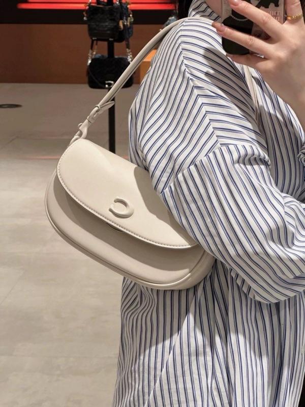 Emmy Saddle Premium Crossbody Shoulder Bag With OG Double Box & Dust Bag (White - 1005)