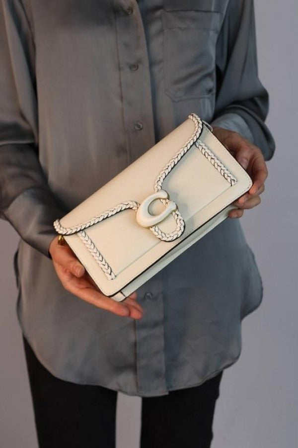Tabby 26 Elite Quality Shoulder Bag With OG Double Magnetic Box & Dust Bag & 2 Belts (Off White - 664)