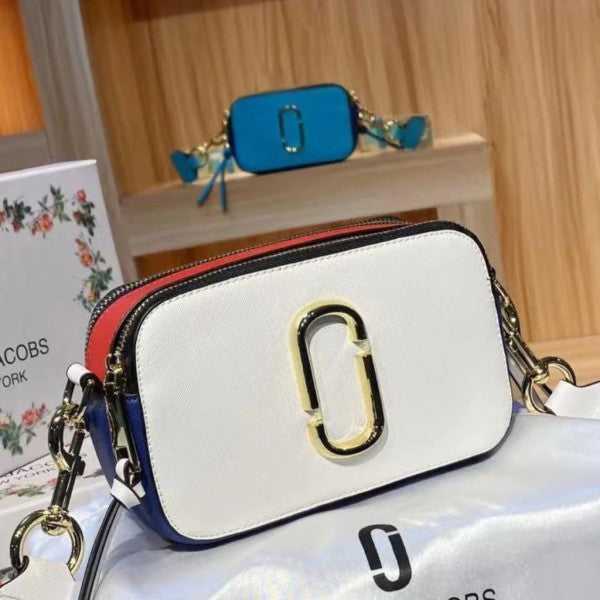 MJ Snapshot Crossbody Bag With 2 Belts OG Box & Dust Bag (White - 151)